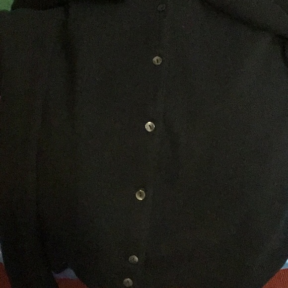 CROFT AND BARROW woman’s black cardigan EUC sz M black - Picture 5 of 7